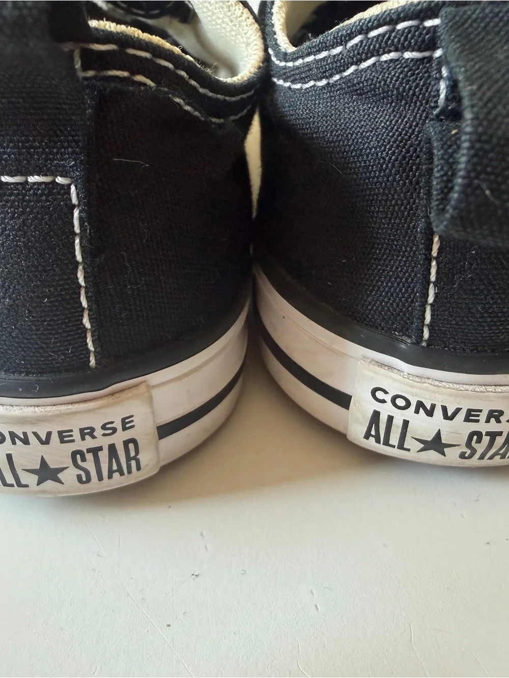 Converse Kids Black and White Velcro Canvas Sneakers